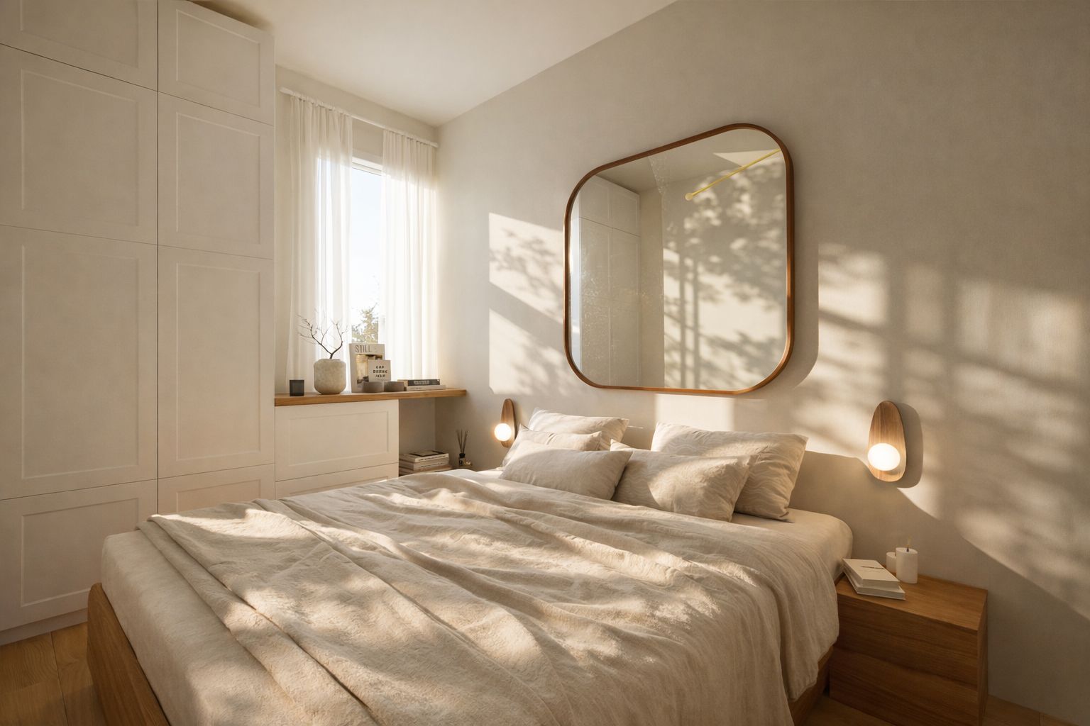Chambre et dressing blanc