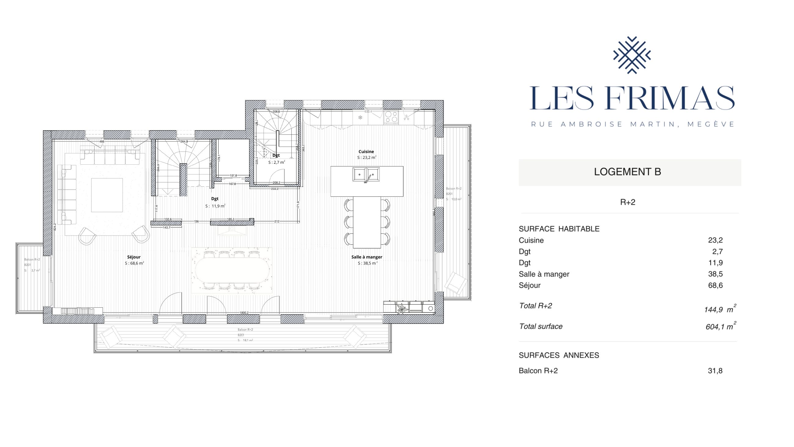 Plan stylisé du R+2