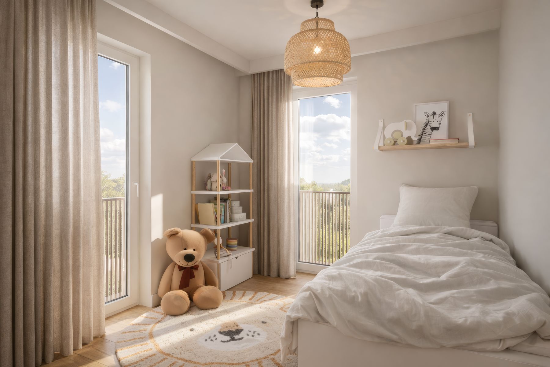 Chambre d'enfant lumineuse