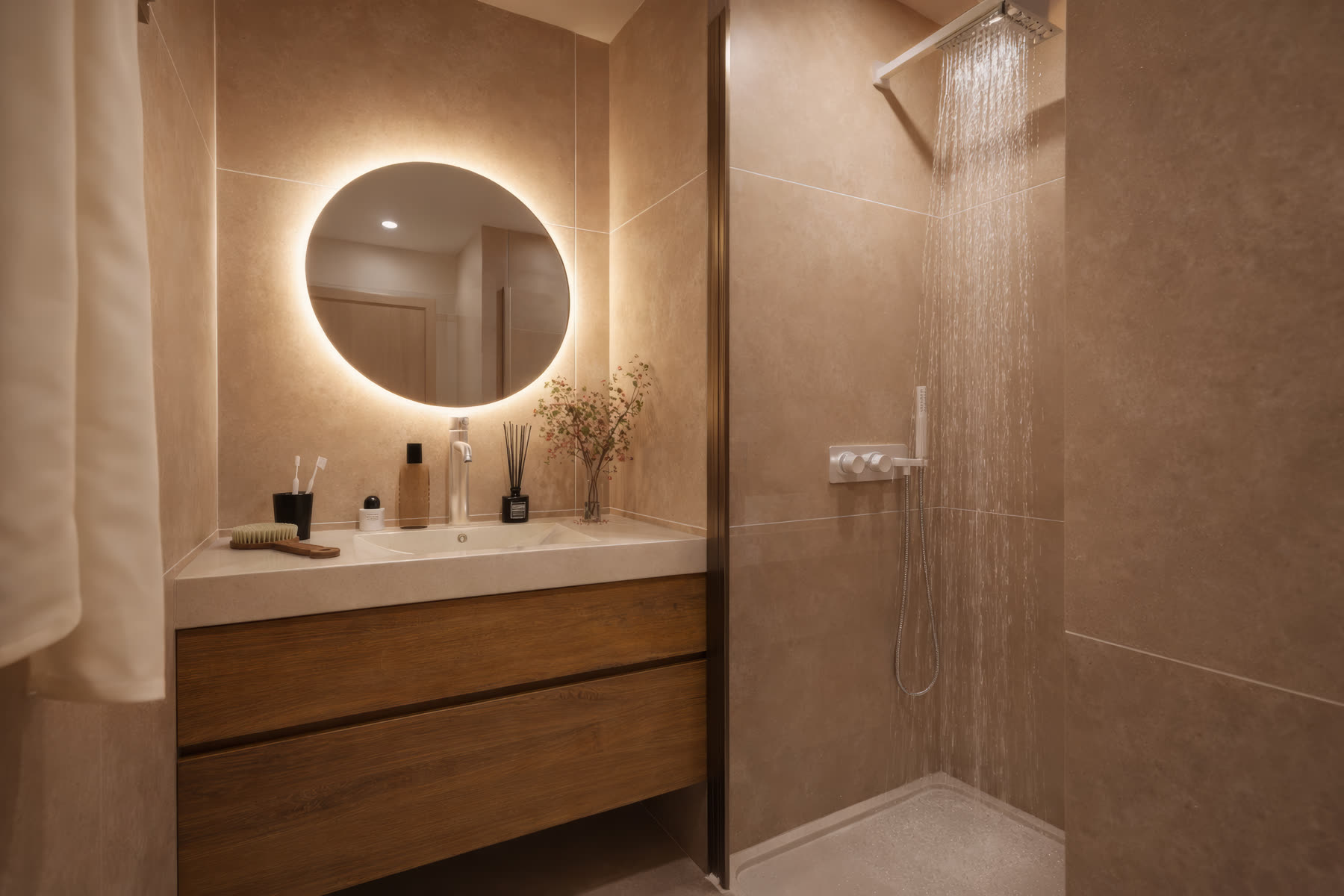 Douche à l'italienne, pluie de tête
